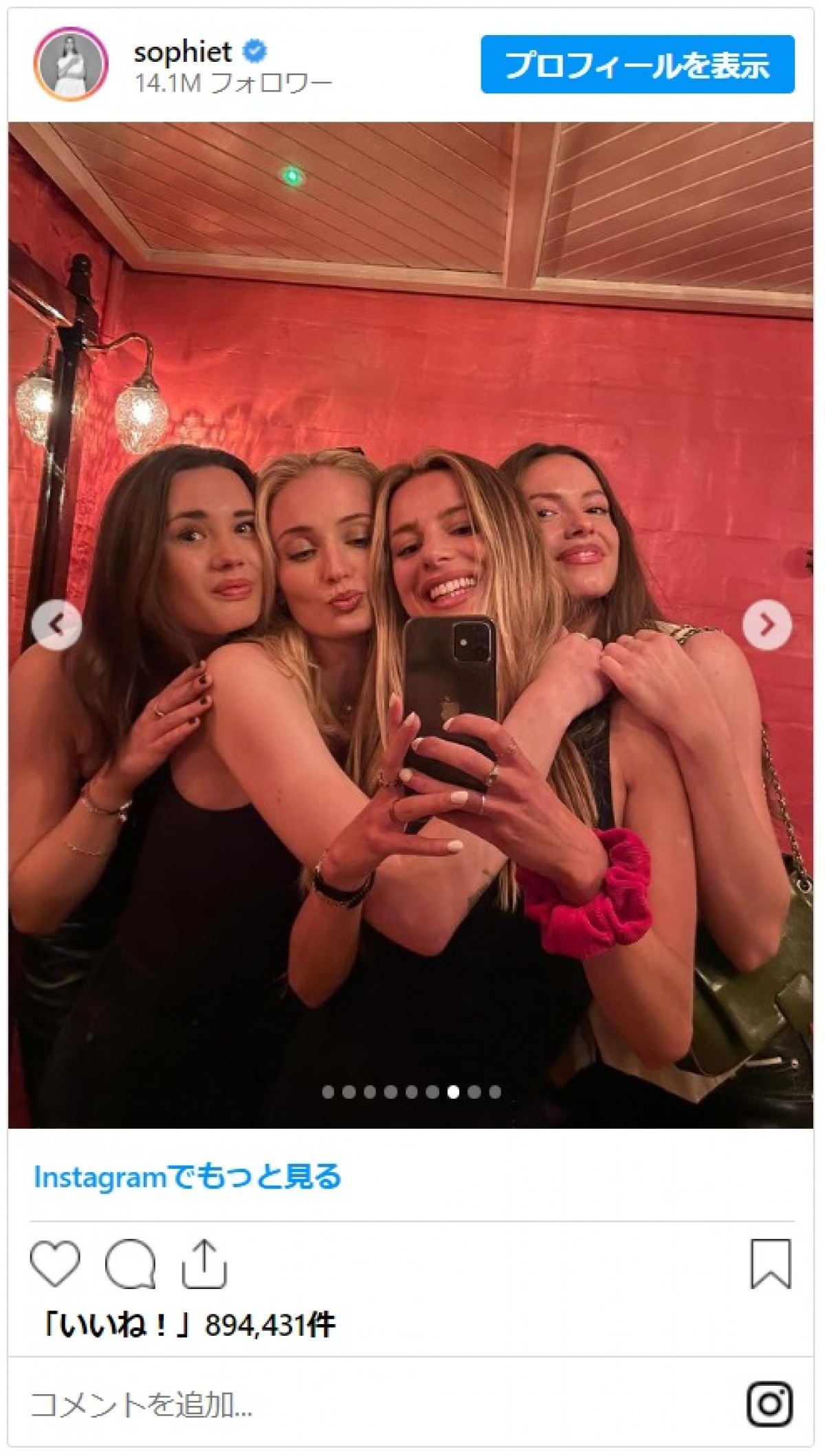 ソフィー・ターナー、恋人とのピクニックデート写真を公開
