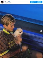 平本蓮、愛犬と2ショット披露　※「平本蓮」インスタグラム