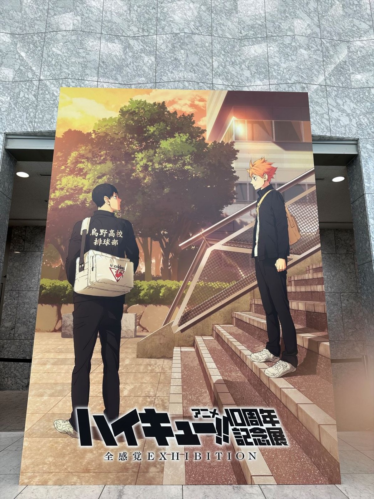 アニメ『ハイキュー!!』“繋がる”学校ビジュアルが一つになり全員集合！　10周年記念展でお披露目