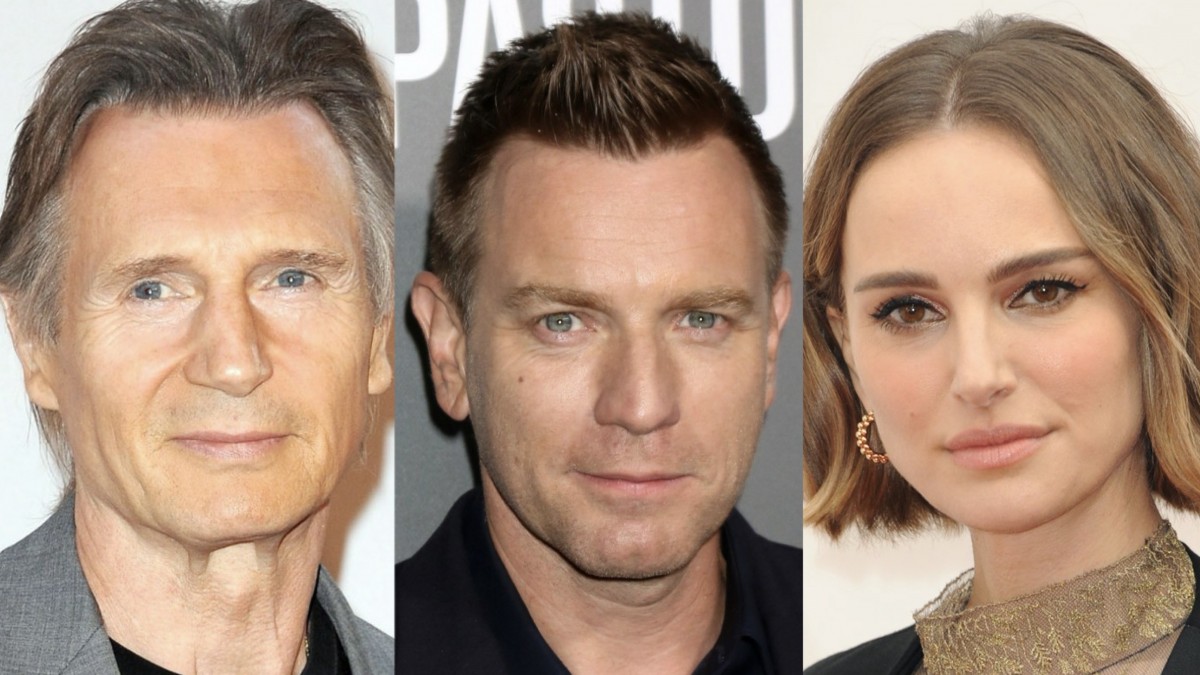 (左から)リーアム・ニーソン、ユアン・マクレガー、ナタリー・ポートマン