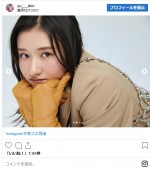 田中佑美（陸上ハードル）、プロの手によるモードな撮影の一コマを公開　※田中佑美「田中佑美」インスタグラム