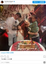HIRO、家族4ショットを投稿　※「HIRO」インスタグラム