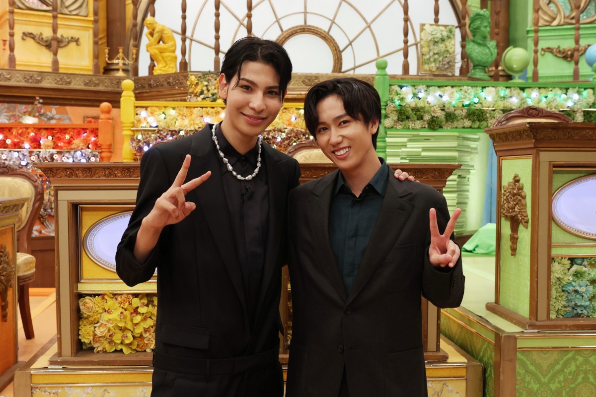 『今夜はナゾトレ 世界が感動!日本のスゴいとこSP 高野山&花火から学べる潜入Q』に出演する(左から)ラウール、阿部亮平