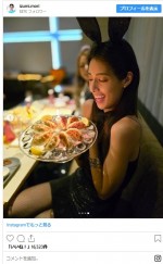 何を着ても様になる！　バニーガール姿の森泉　※「森泉」インスタグラム