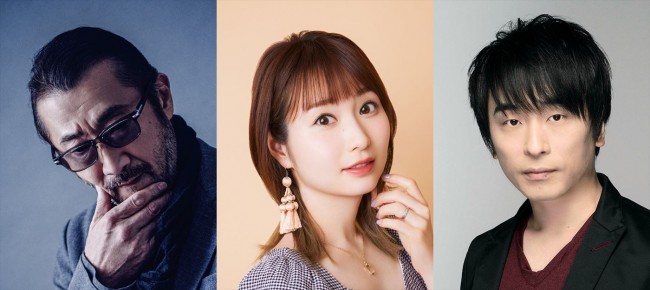ドラマ『ウイングマン』よりポドリムス人の声を務める(左から)大塚明夫、戸松遥、関智一