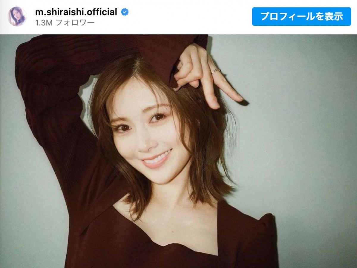 白石麻衣のおやすみショット　※「白石麻衣」インスタグラム