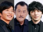 ドラマ『おっさんずラブ‐リターンズ‐』に出演する（左から）田中圭、吉田鋼太郎、林遣都