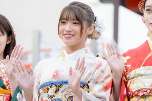 古田愛理、「エイベックス・マネジメント・エージェンシー 新春参拝＆晴れ着お披露目会」に登場