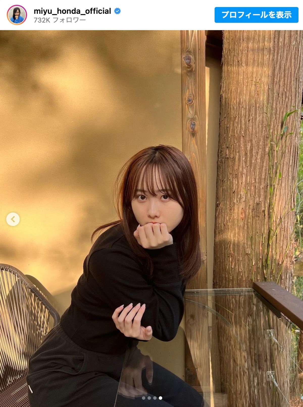 本田望結、アンニュイな表情のソロショットに反響「美人過ぎる大人女子」