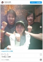 30年越しの“超力変身ポーズ”！　さとう珠緒、宍戸マサル、合田雅吏と再会　※「さとう珠緒」インスタグラム