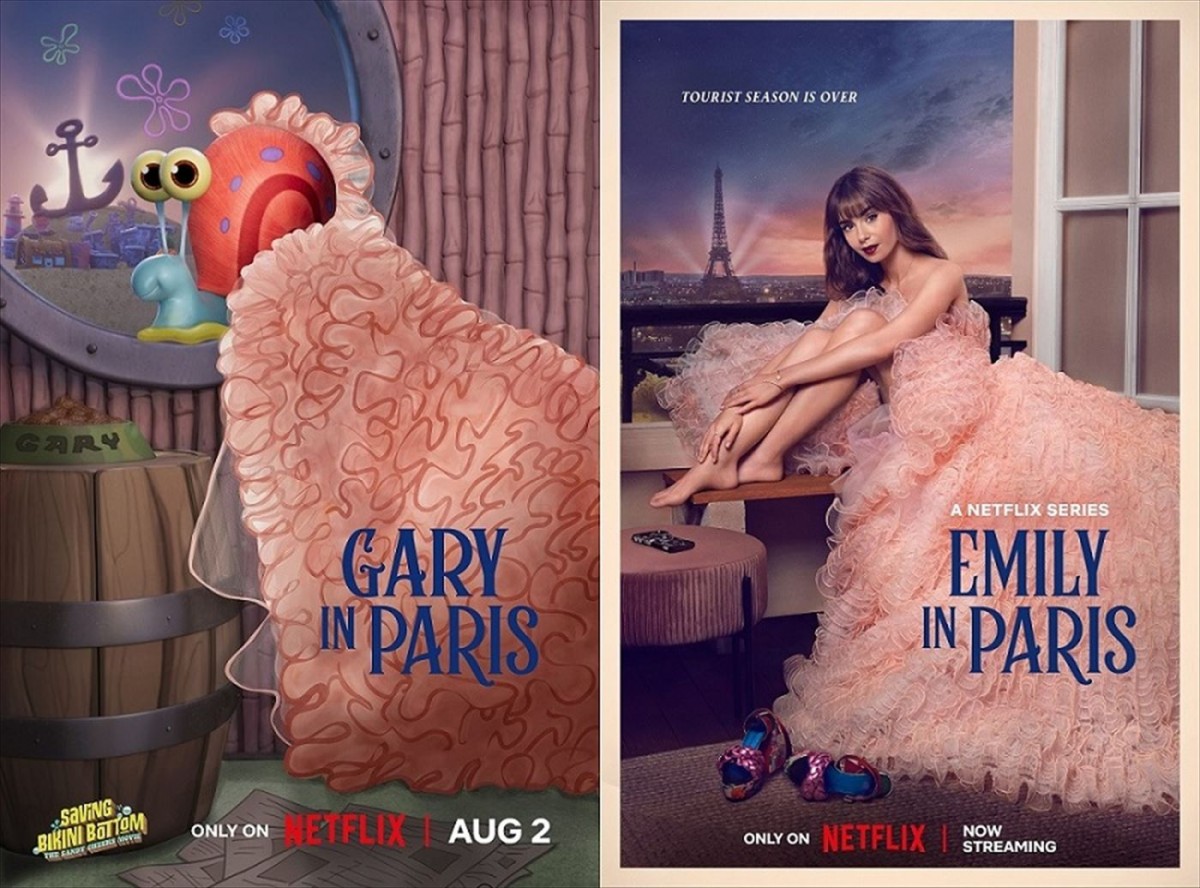 スポンジ・ボブが『イカゲーム』などNetflix6作の世界線に！　『サンディ・チークスのビキニタウン救出大作戦』パロディビジュアル解禁