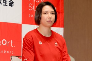 出口ケリー、パリ2024オリンピック チームニッセイ 報告会に登場