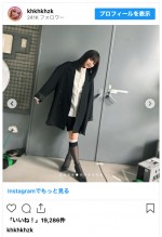 エルフ荒川、黒髪＆モード系の激変姿を披露　※「エルフ荒川」インスタグラム