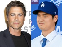 ロブ・ロウが大谷翔平と熱烈ハグでお祝い