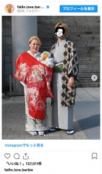 バービー、第1子のお宮参りへ　※「バービー」インスタグラム