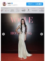 Koki,ドレス姿で圧巻スタイルを披露　※「Koki,」インスタグラム
