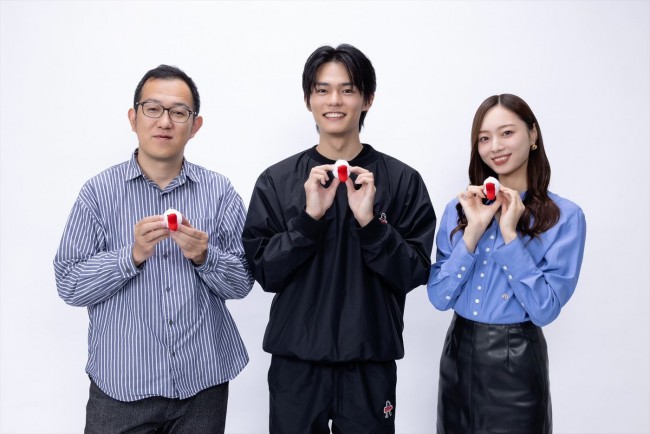 ドラマ『デスゲームで待ってる』座談会より(左から)原案・上田誠(ヨーロッパ企画)、主演・日向亘、ヒロイン・梅澤美波(乃木坂46)