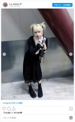 あの、ゴスロリ服でかわいいツインテールを披露　※「あの」インスタグラム