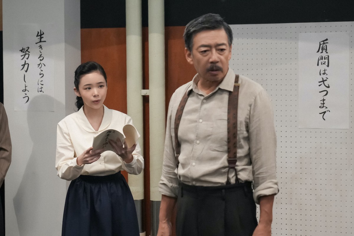 『ブギウギ』“スズ子”趣里、“小夜”富田望生＆米兵とバッタリ　視聴者も心配「騙されてない？」