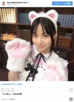 猫耳姿の橋本環奈　※「橋本環奈＆井手上漠マネージャー」インスタグラム