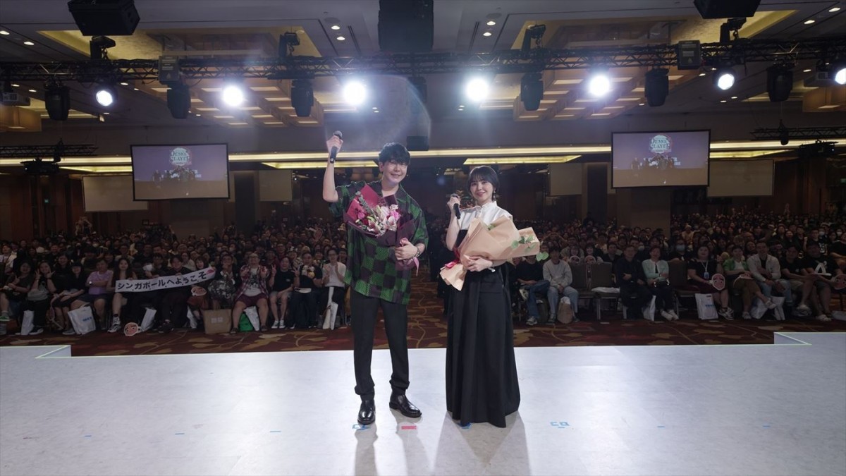 花江夏樹＆鬼頭明里、禰豆子の“太陽克服シーン”アフレコ時の心境明かす　『鬼滅の刃』ワールドツアー上映舞台あいさつレポート