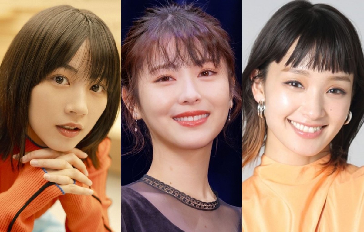 (左から)のん、浜辺美波、剛力彩芽