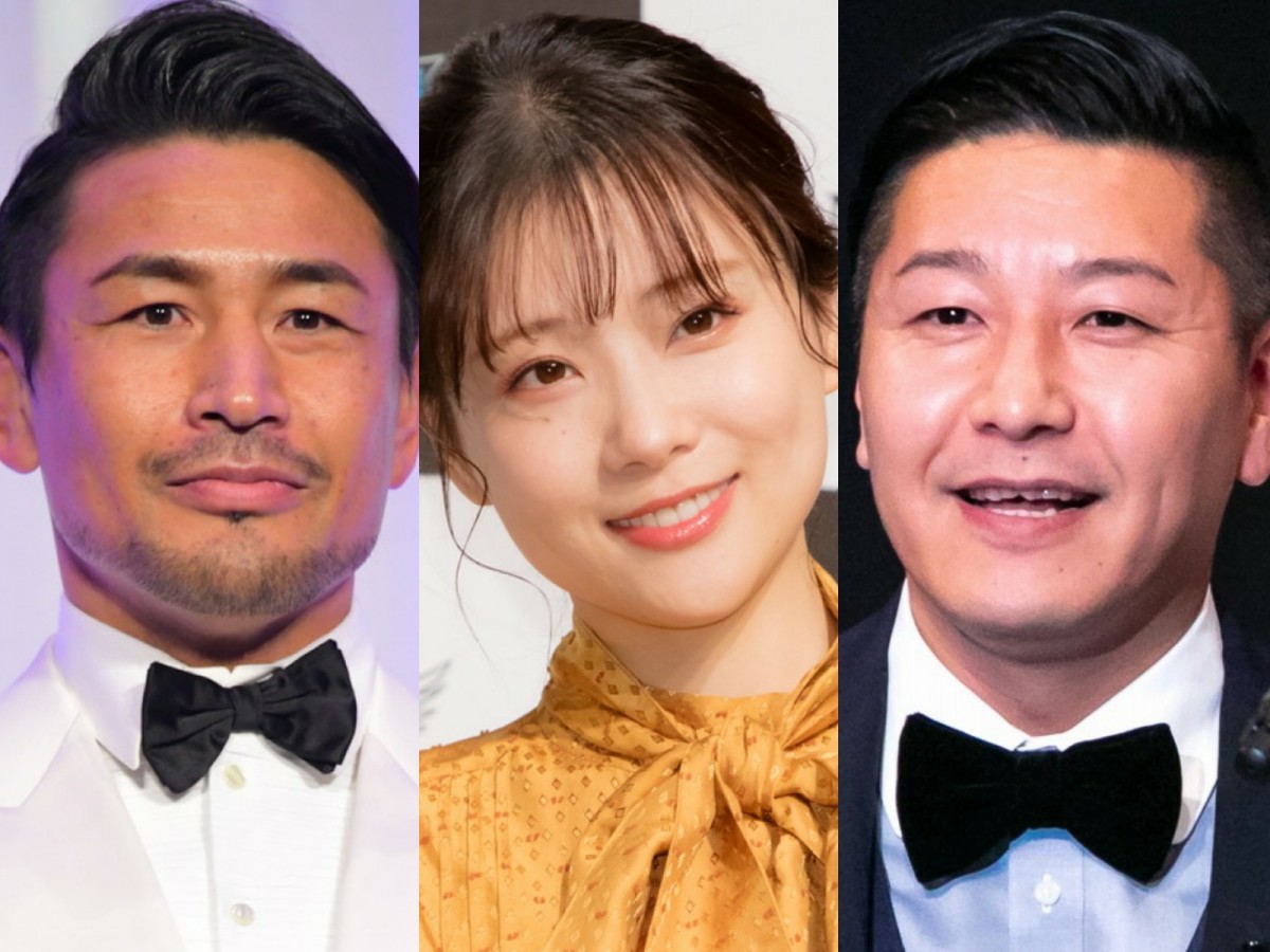 (左から)魔裟斗、重盛さと美、チョコレートプラネット・長田庄平