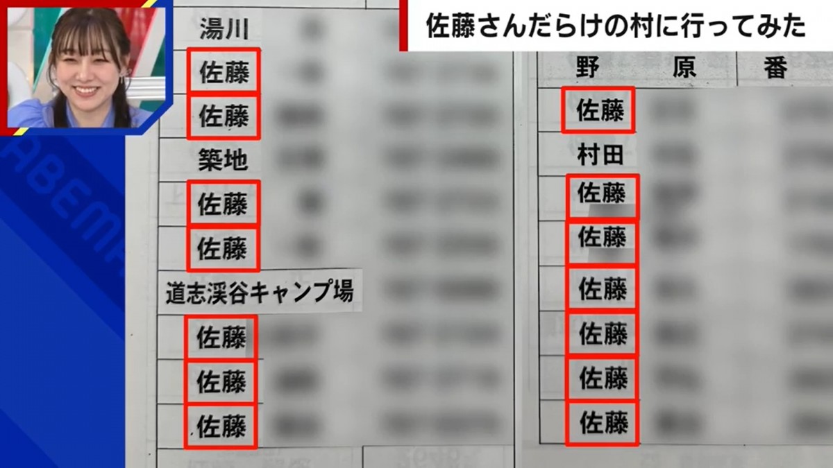 人口1／6が“佐藤さん”の村の実態「郵便が よく間違えて届く」「下の名前で呼ぶ」