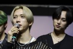 『INI EXHIBITION‐DESTINED HORIZONS‐』の取材会に登壇したINIメンバー