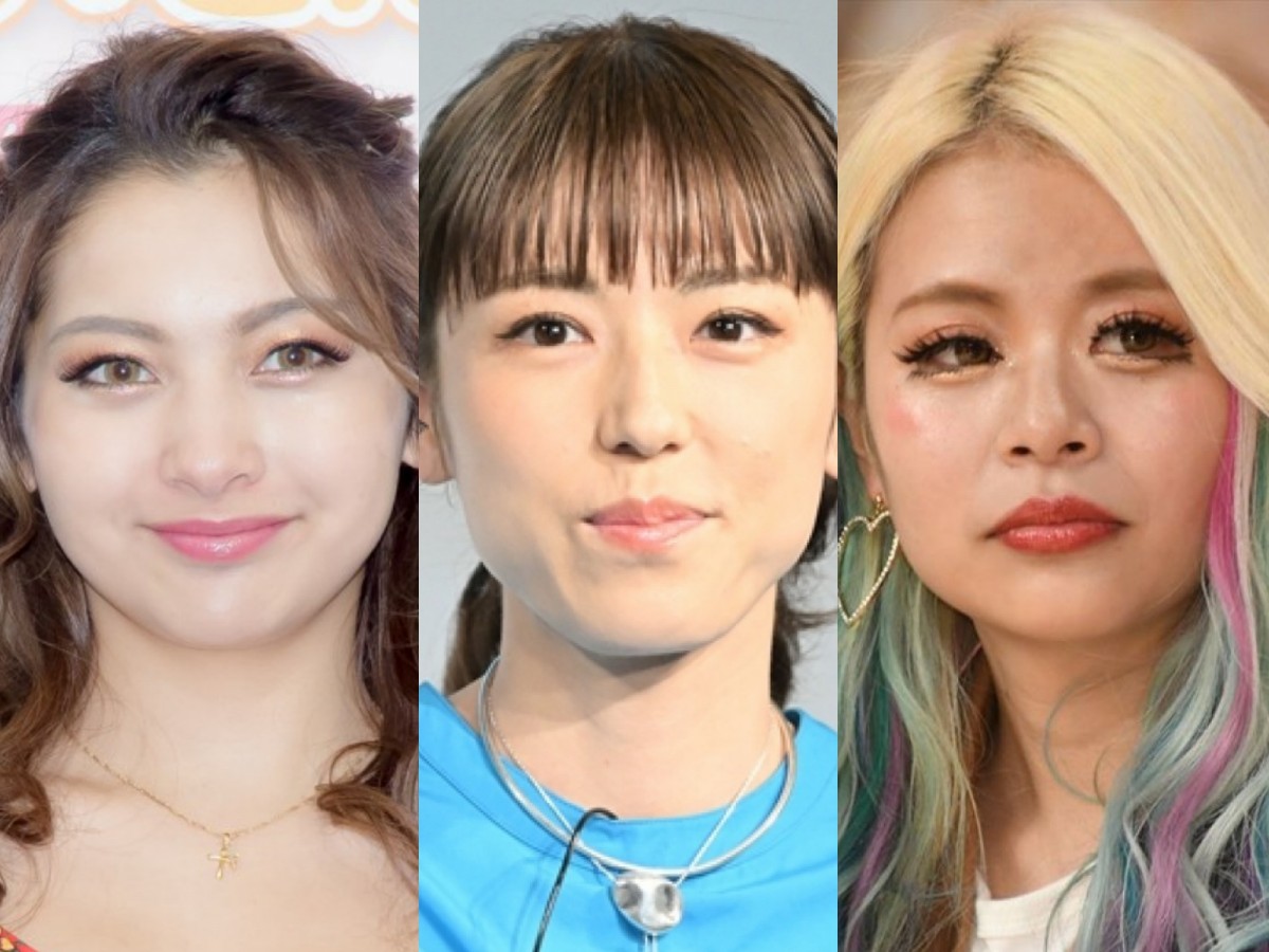 (左から)ゆきぽよ、若槻千夏、エルフ・荒川