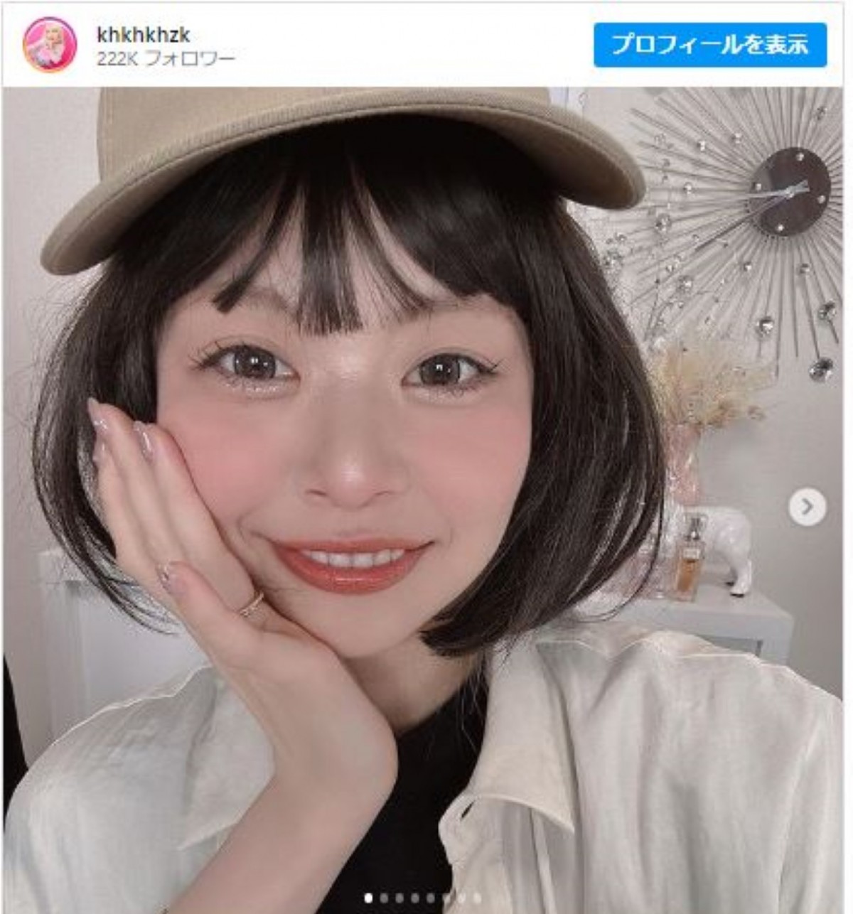 NewJeans・ハニ風に変身したエルフ・荒川 ※「荒川(エルフ)」インスタグラム