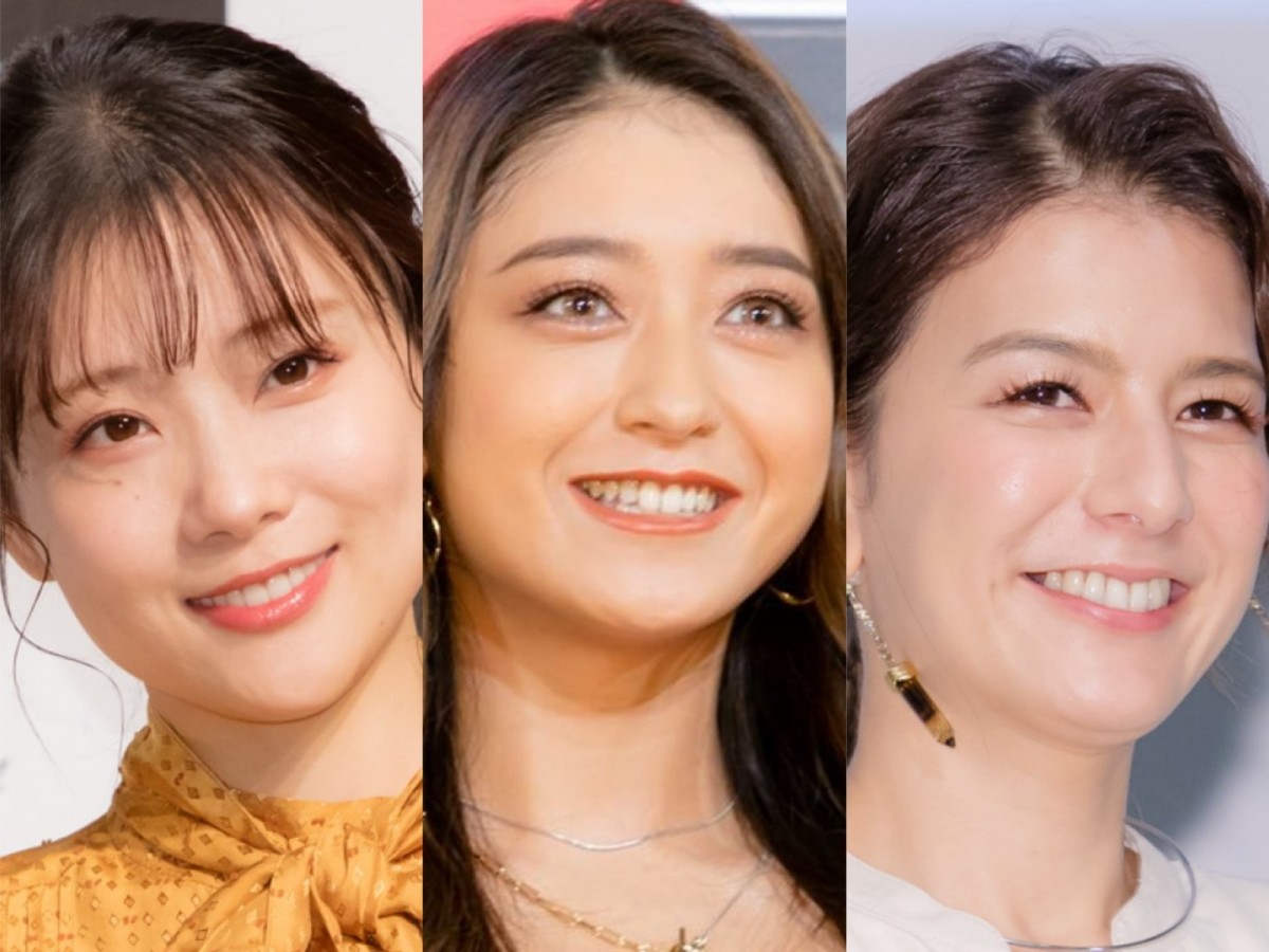 (左から)重盛さと美、みちょぱ、スザンヌ