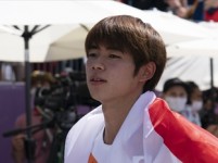 スケートボード男子ストリートで連覇を達成した堀米雄斗