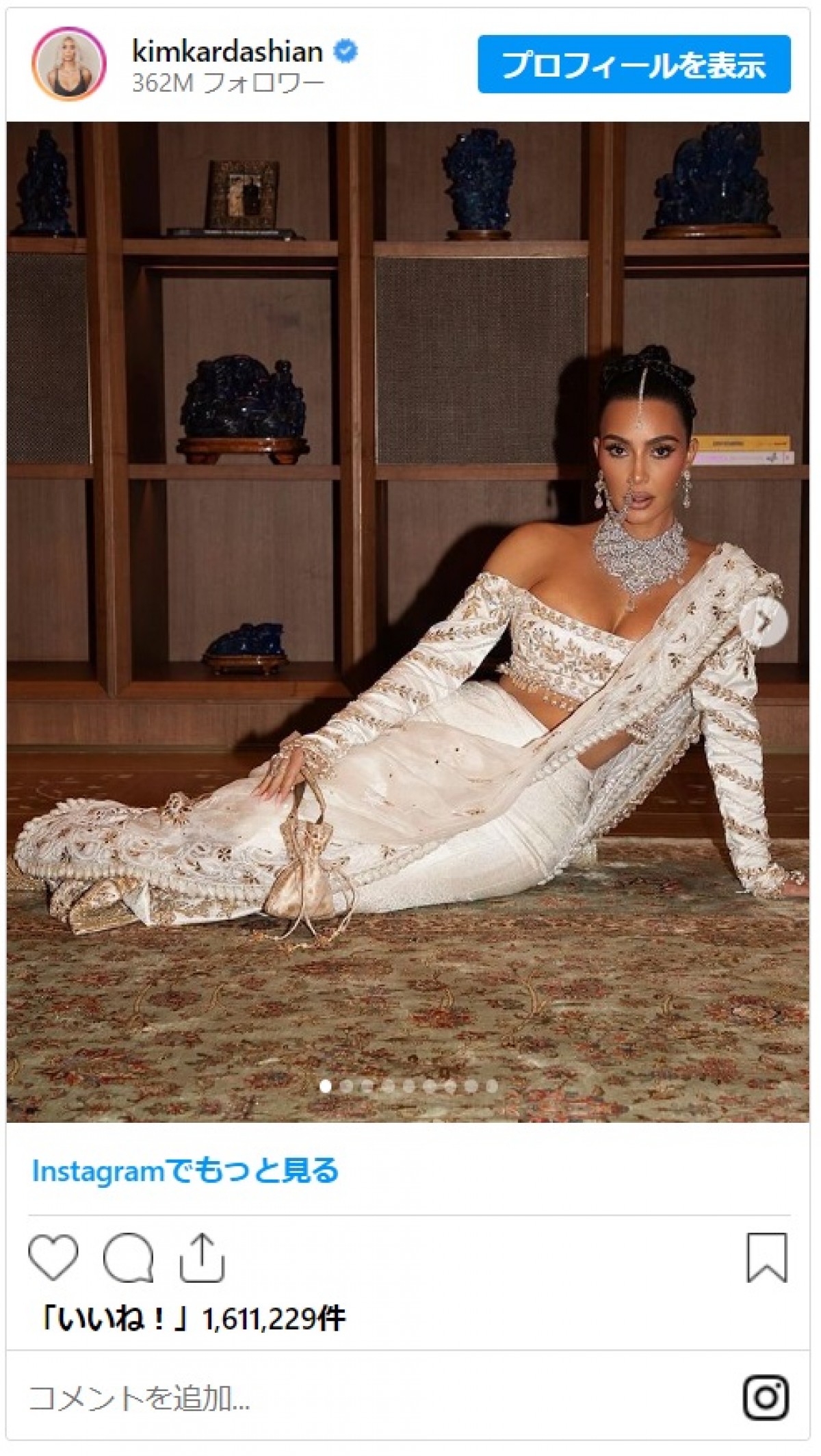 キム・カーダシアン姉妹、インド人御曹司の結婚式で1000カラットのダイヤモンド＆パール