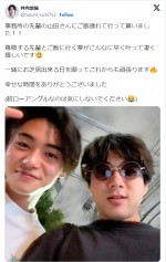 【写真】『ブンブンジャー』井内悠陽、戦隊俳優の先輩とご飯へ　夢の2ショにファン歓喜「ゴーカイブルーが事務所の先輩ってすごい」