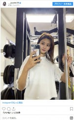 トレーニングで美しい汗を流す林ゆめ　※「林ゆめ」インスタグラム