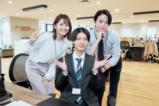 ドラマ『私たちが恋する理由』(左から)久間田琳加、杢代和人、菊池風磨
