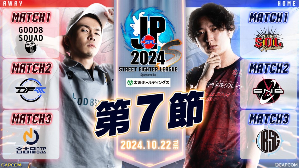 「ストリートファイターリーグ：Pro-JP 2024」Division F 第6節より結果速報が公開