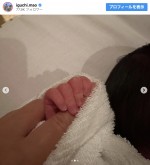 第2子出産を報告した井口眞緒　※「井口眞緒」インスタグラム