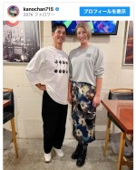 【写真】身長185センチ・狩野舞子、長身イケオジ俳優との2ショットに反響「身長差が無い！」「こんなに背が高かったのか」