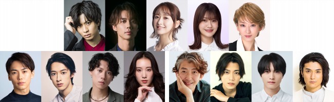 フレンチ・ロック・ミュージカル『1789 バスティーユの恋人たち』に出演する(上段左から)岡宮来夢、手島章斗、星風まどか、奥田いろは、凪七瑠海、(下段左から)内海啓貴、伊藤あさひ、伊勢大貴、藤森蓮華、俵和也、高橋健介、小南光司、渡辺大輔