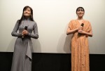 映画『カムイのうた』公開記念舞台あいさつに出席した（左から）島田歌穂、吉田美月喜