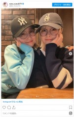 鈴木奈々となつぽい、うり二つな2ショット　※「鈴木奈々」インスタグラム