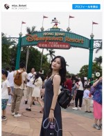 ディズニーランドを楽しむ池谷実悠アナが美しすぎ　※「池谷実悠」インスタグラム