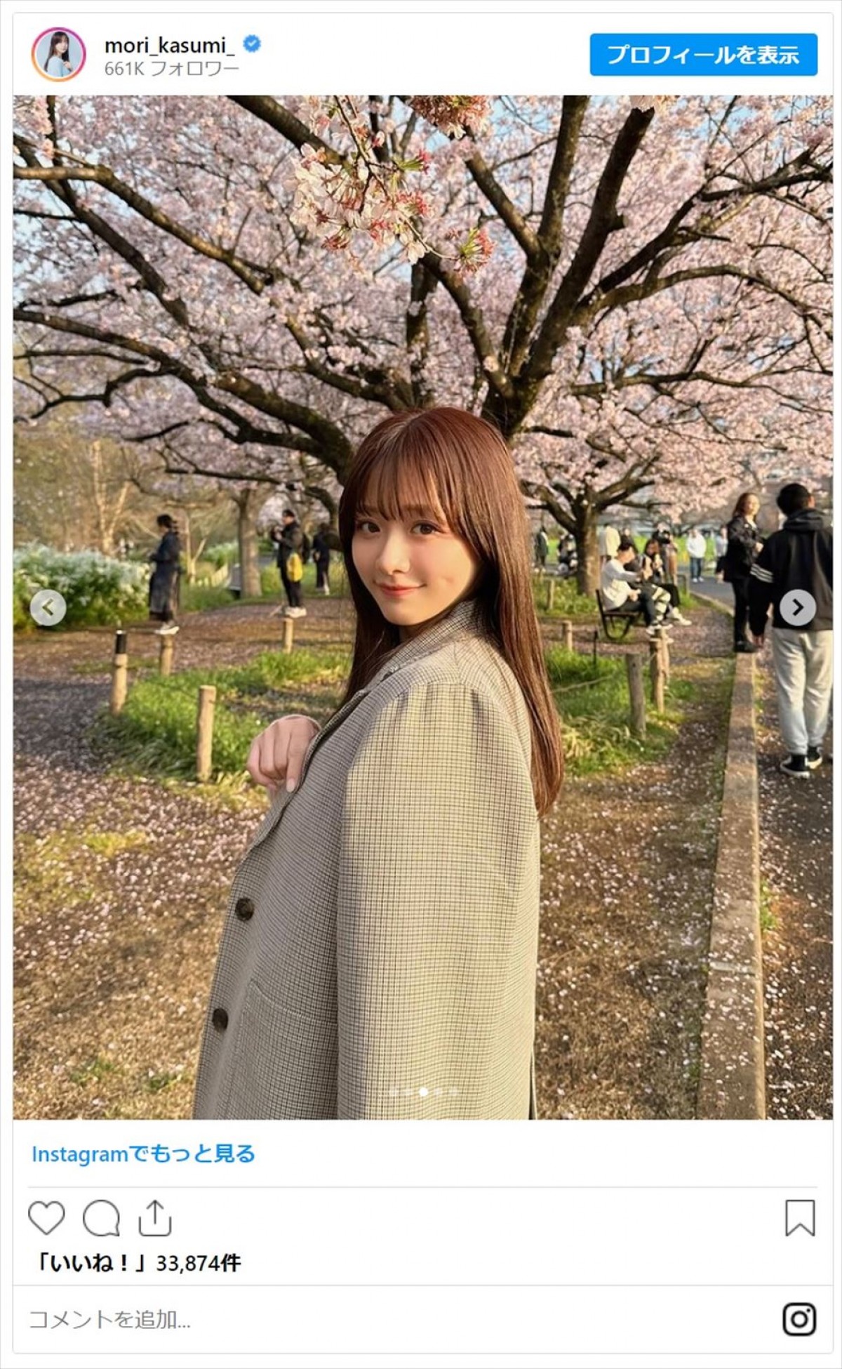 美女たちと桜が“美の競演”！　女性芸能人のお花見ショットをイッキ見