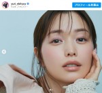 透明感あふれる蛯原友里のアップショット　※「蛯原友里」インスタグラム
