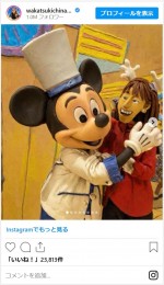粘土加工アプリで加工したディズニーショットを公開　※「若槻千夏」インスタグラム