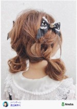 渡辺美奈代、ゆるふわツインテール×フリフリなワンピ姿　※「渡辺美奈代」ブログ
