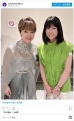 堀越高校＆芸能界の大先輩・岩崎宏美と2ショット　※「堀ちえみ」インスタグラム