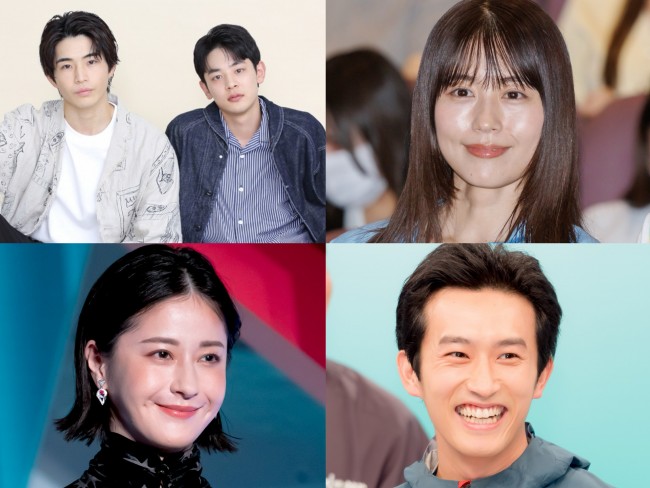 2024年「夏ドラマ」を彩る(左上から時計回りで)小林虎之介、中沢元紀、有村架純、杉野遥亮、松本若菜